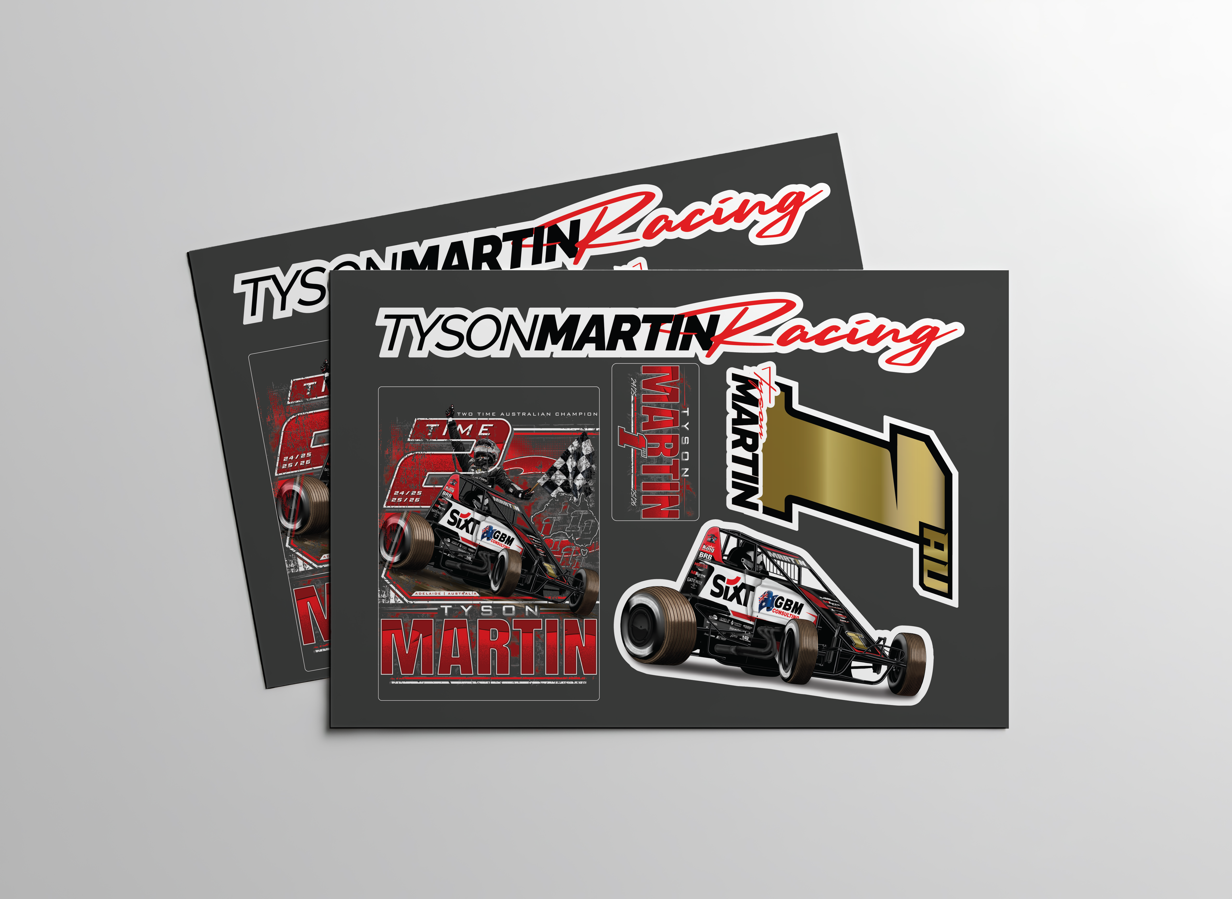 A5 Tyson Martin Racing Sticker Sheet